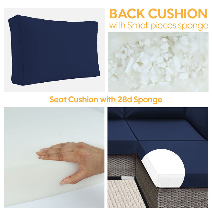 Outdoor Deep Seat Cushions For Patio Furniture Replacement, Cushion Set For Sectionals