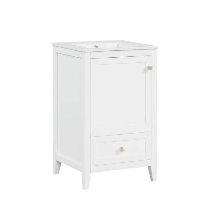 Bathroom Vanity With Sink, Soft Closing Cabinet Door, Storage Rack And Drawer
