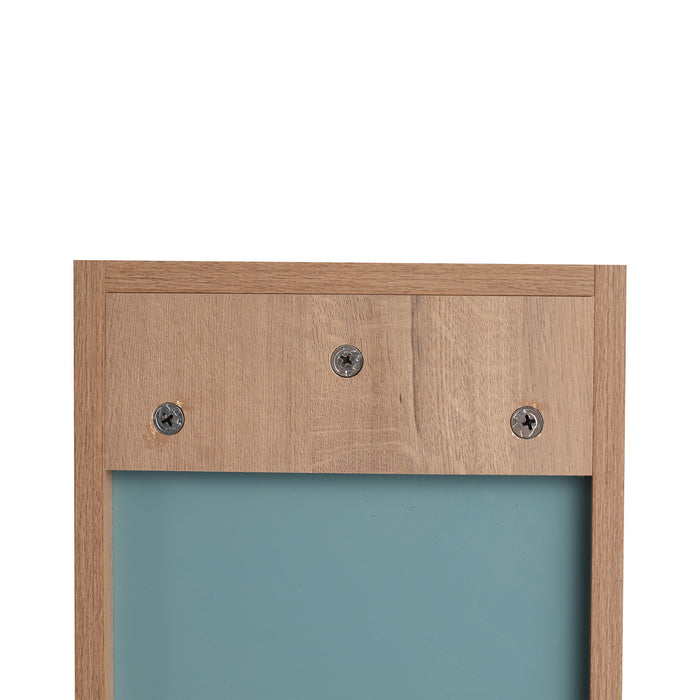 10" Wall Mounted Mirror Cabinet With Storage, Mirror - Imitative Oak