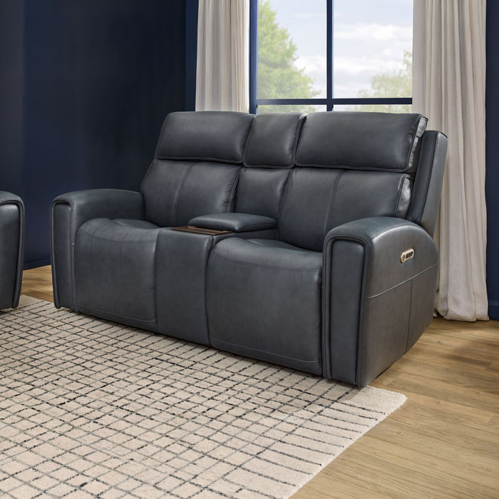 Warren - Power Reclining Loveseat With Console, Power Headrest & Lumbar