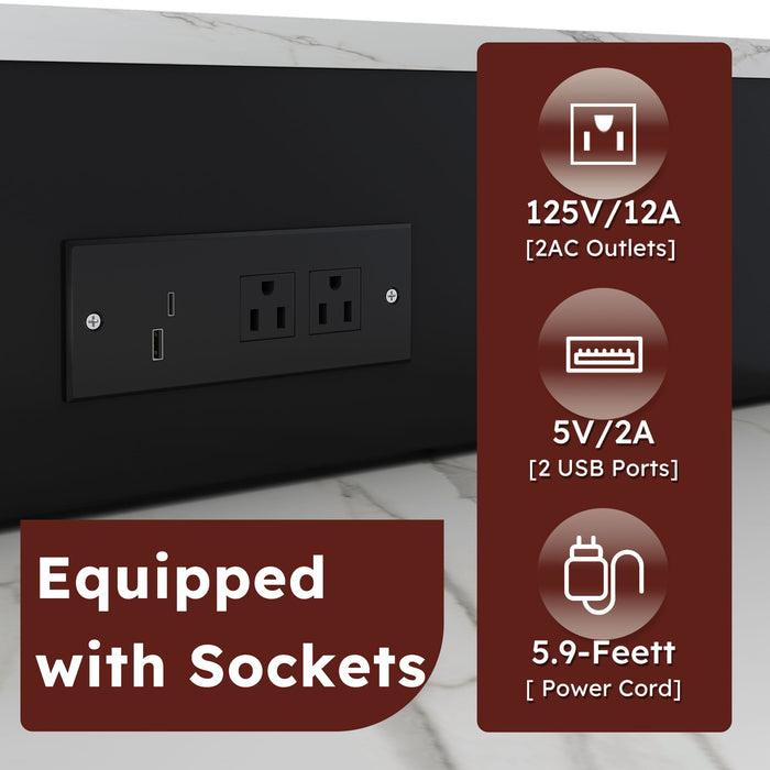 Expandable Kitchen Island With Power Outlet