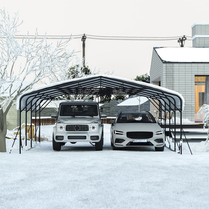 Heavy Duty Carport, All Weather Shelter - Black