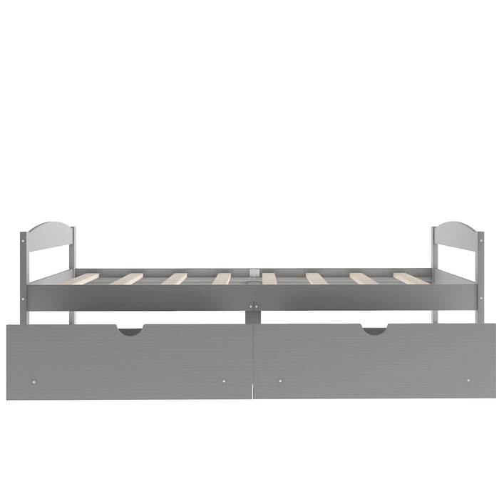 Platform Bed With 2 Drawers
