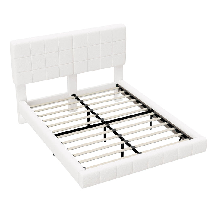 Floating Bed With Light, Soft Touch Surface