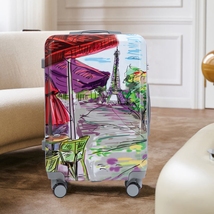 3 Piece Spinner Luggage Set 20" / 24" / 28" With Combination Lock And Silent Wheels - Coffee