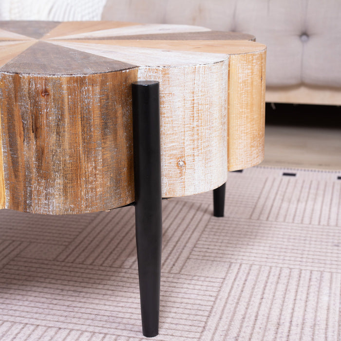 Flower Shaped Coffee Table For Living Room - Multicolor
