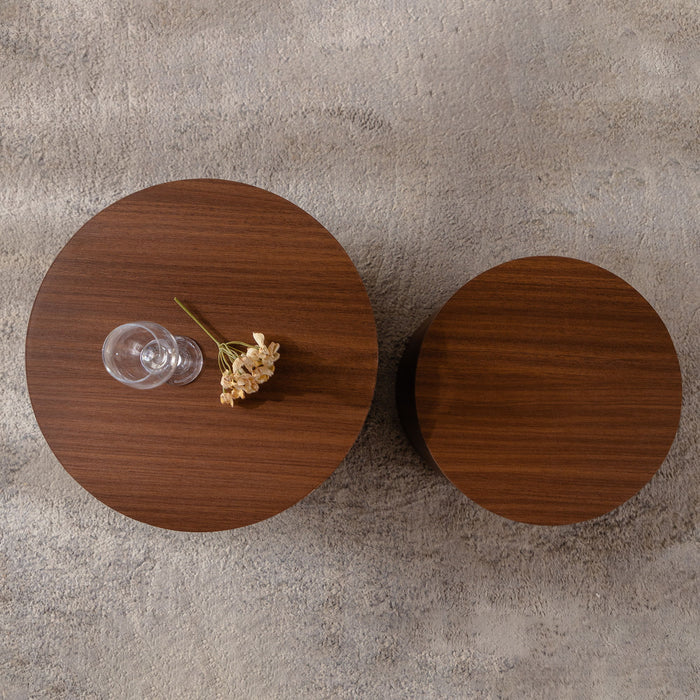 Modern Round Nesting Coffee Table (Set of 2)