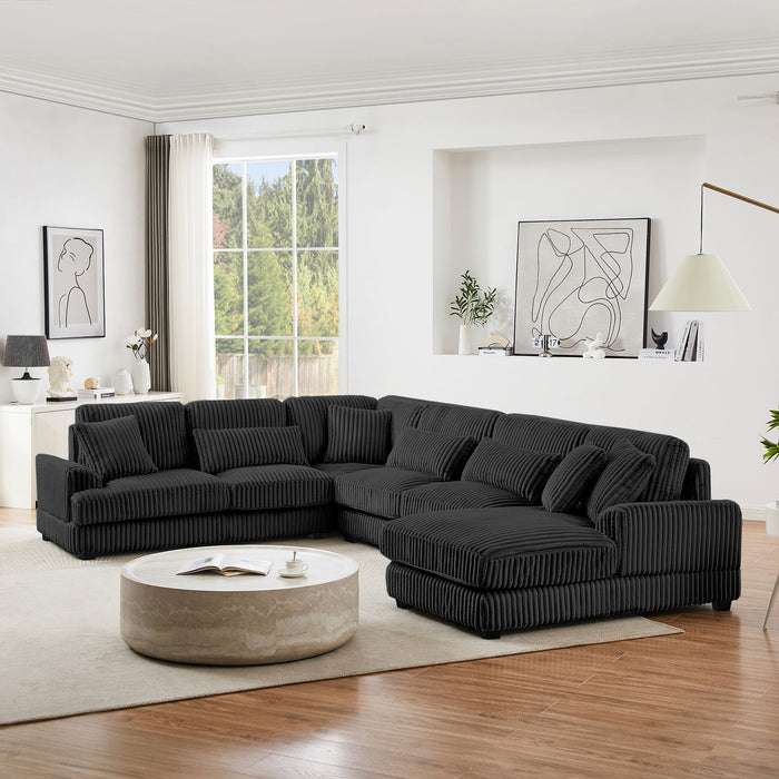 U - Sectional Sofa With Chaise Lounge, Oversized Living Room Couch
