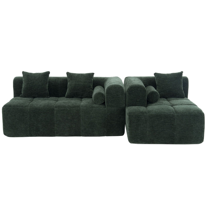Sectional Free Combined Sofa With 2 Side Pockets