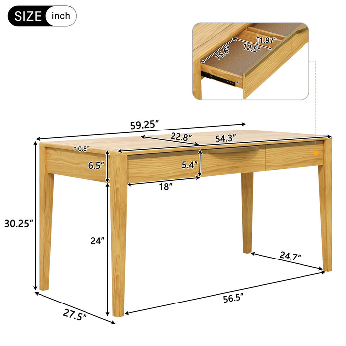 Modern Home Office Desk With Drawers