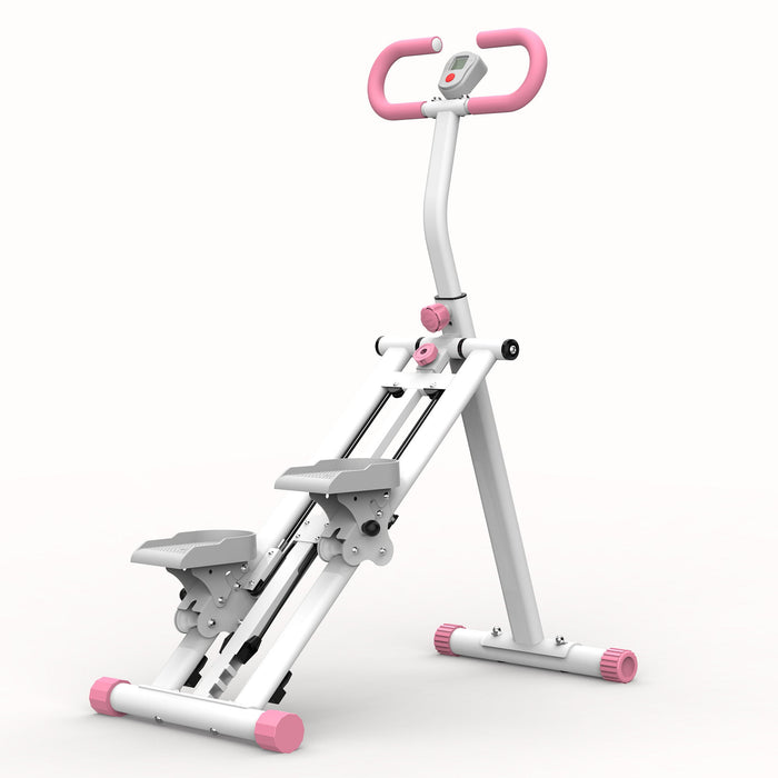 Stair Stepper With Resistance Home Upgrade Vertical Climber Workout Machine For Full Body Exercise - Pink