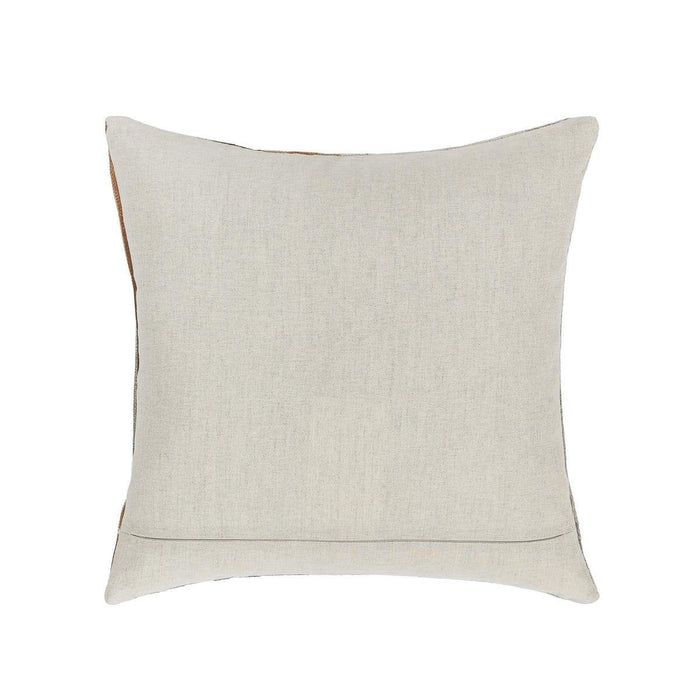 Meru - 20" x 20" Hide Pillow - Tan Multi