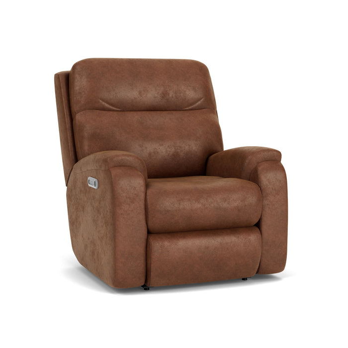 Penn - Transitional Fabric Power Rocking Recliner With Power Headrest & Lumbar