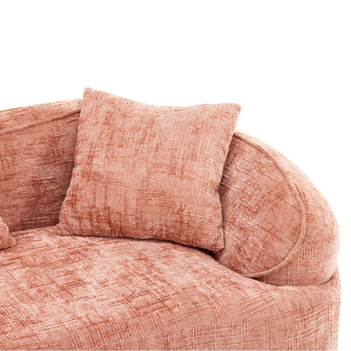 Curved Compressed Sofa, Nordic-Style Design For Living Room