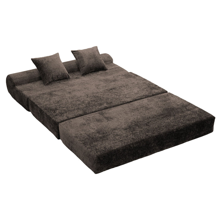 Convertible Design Sofa Bed, 2 Seater Fold Out Floor Couch