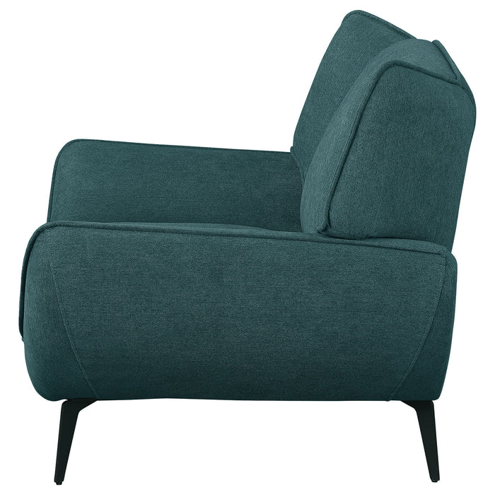 Grenada - Upholstered Flared Arm Accent Chair - Teal Blue
