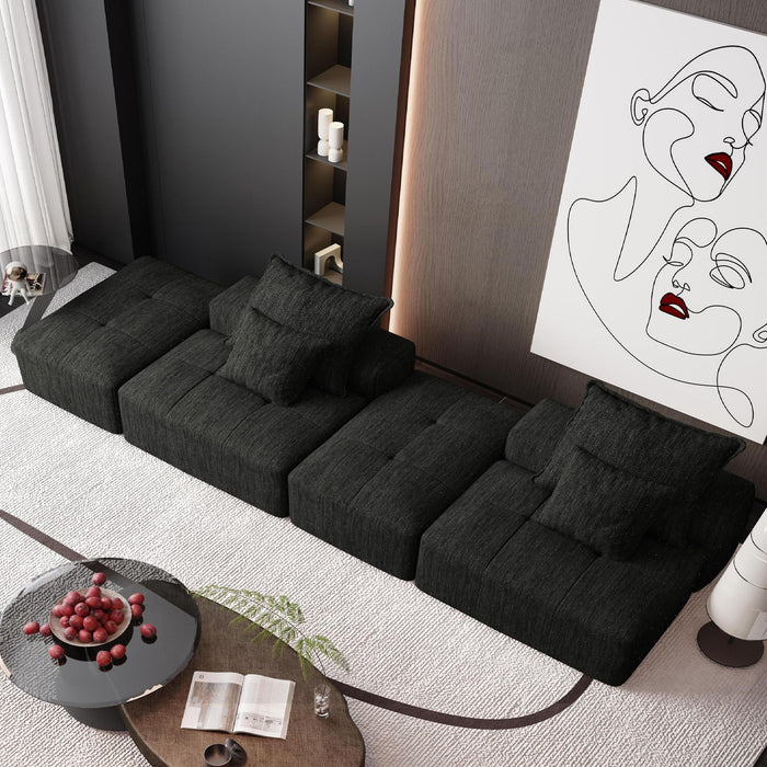Modern Oversized Diy Combination, Modular Sectional Sofa With Pillows