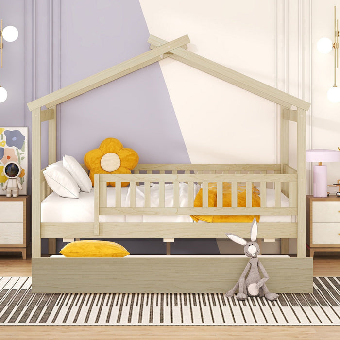 Creativity House Bed With Twin Size Trundle