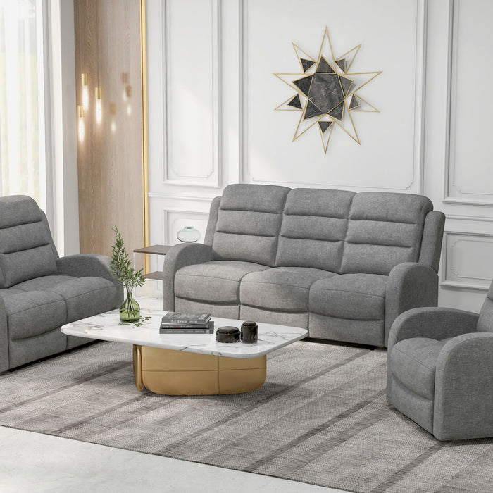 Harvey - Power Loveseat With 2 Power Headrest - Mottled Gray
