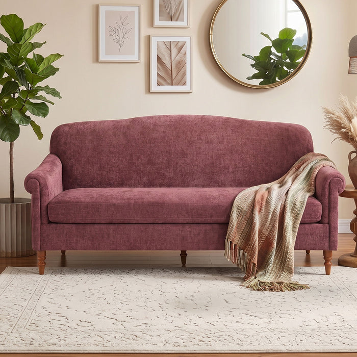 Loveseat Sofa, 2 Seater Couch With Rolled Arms