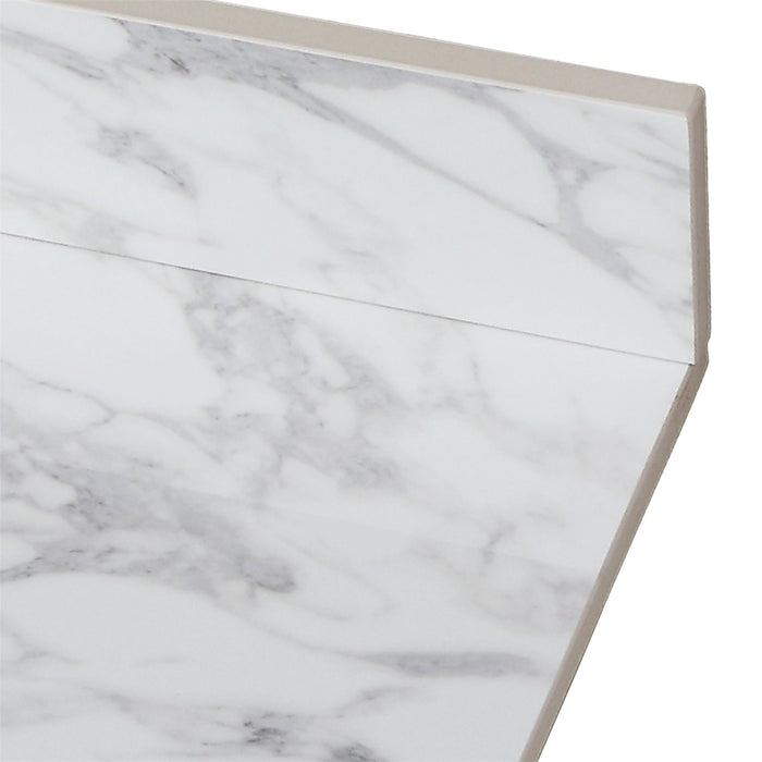 Elegant Bathroom Vanity Top With Rectangular Ceramic Sink And Backsplash