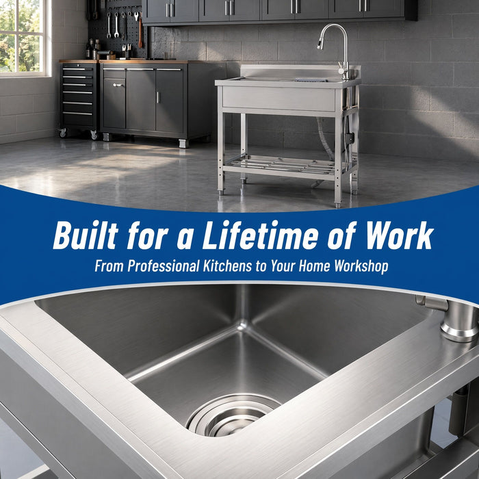 Freestanding Utility Sink With Accents