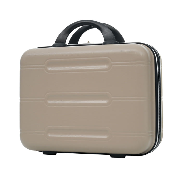6 Piece Lightweight Hardshell Luggage Set With Double Spinner Wheels, Password Lock