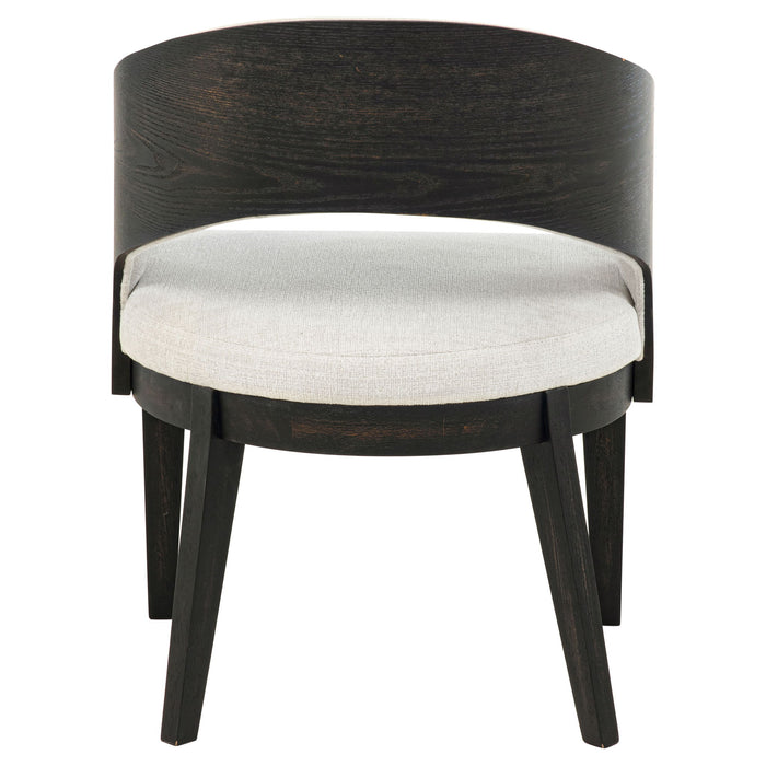 Bangor - Upholstered Dining Arm Chair (Set of 2) - Black / Cream
