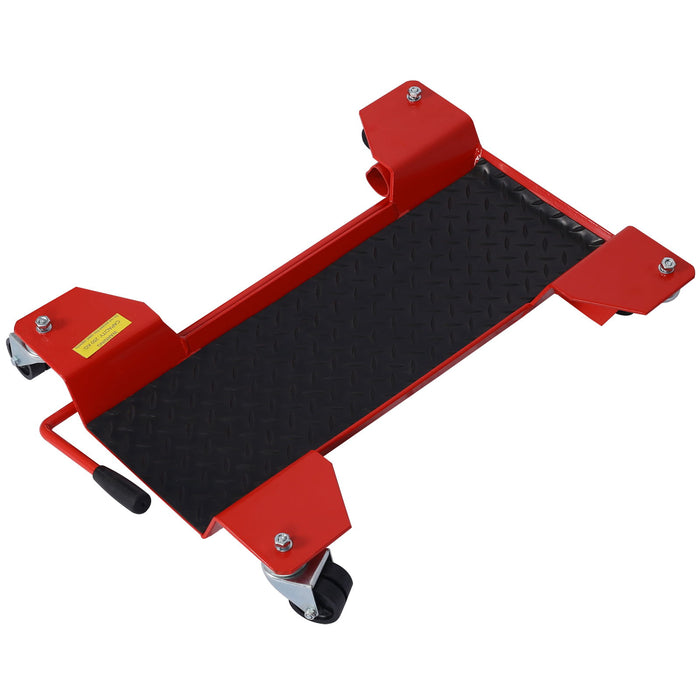 Metal Motorcycle Center Stand Move Dolly For Easy Bike Moving - Red