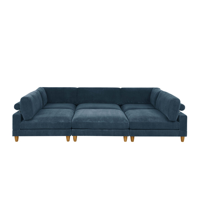Modern Modular Sectional With Adjustable Back Support