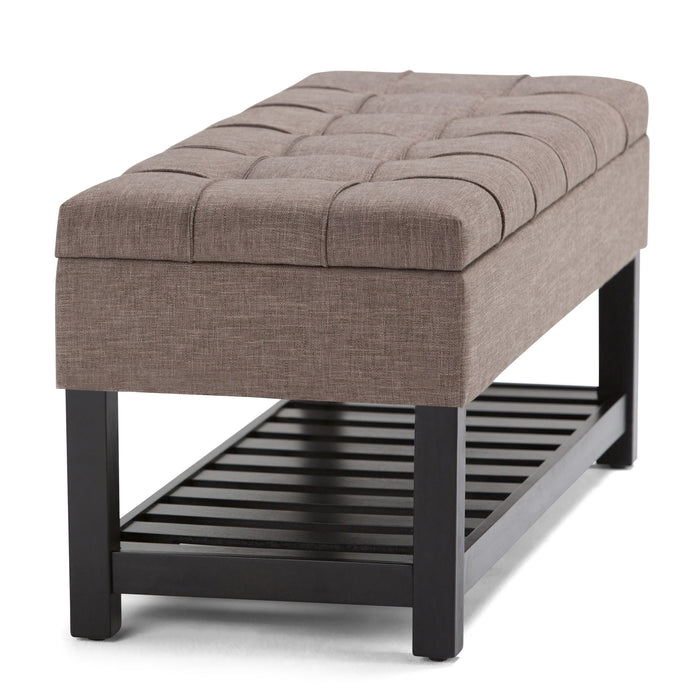 Saxon - Upholstered Transitional Storage Ottoman Bench