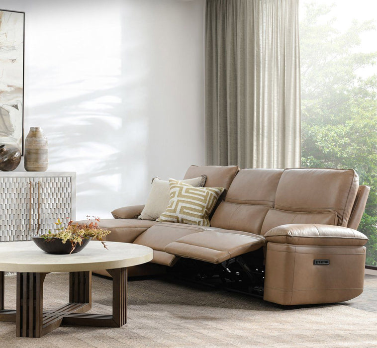 Branford - Power Recliner Sectional With LAF Chaise - Camel