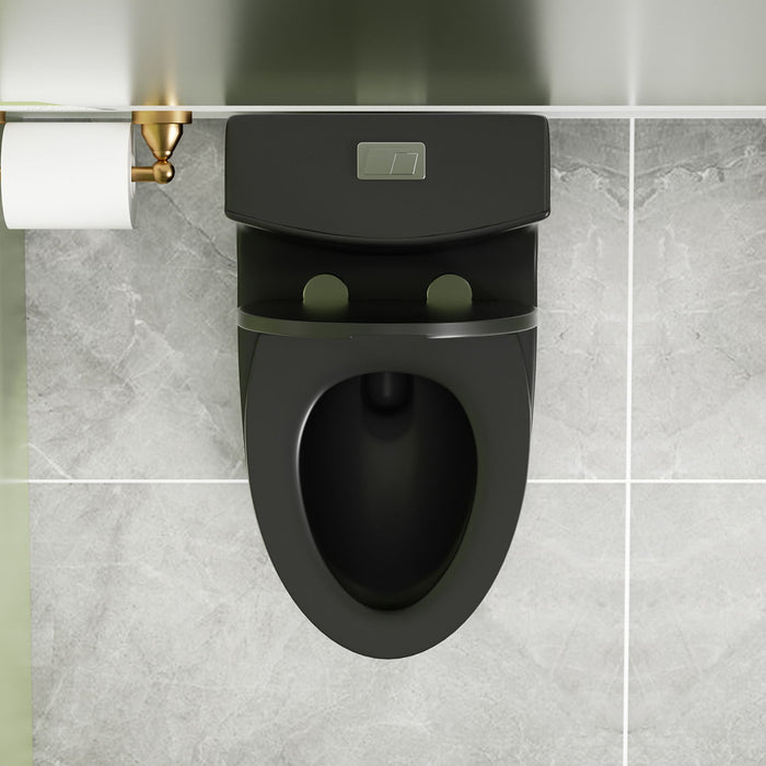1 Piece Toilet With Dual Flush And Soft Closing Seat