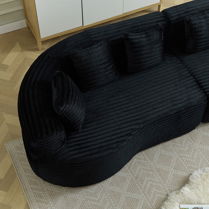 Sectional Sofa, Oversized 4 Seater With Deep Seat Design
