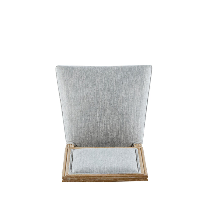 French Country Style Dining Chair With Upholstered Seating And Fluted Legs