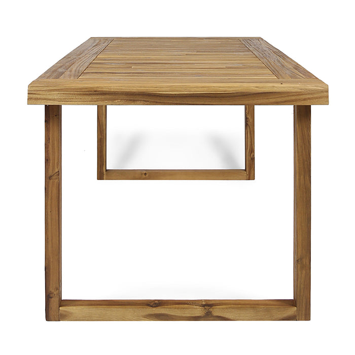 Outdoor Acacia Wood Dining Table, Sandblast Finish