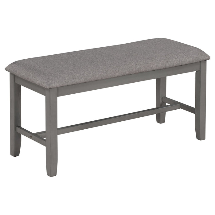 6 Piece Rectangular Dining Table Set With 4 Chairs And Bench
