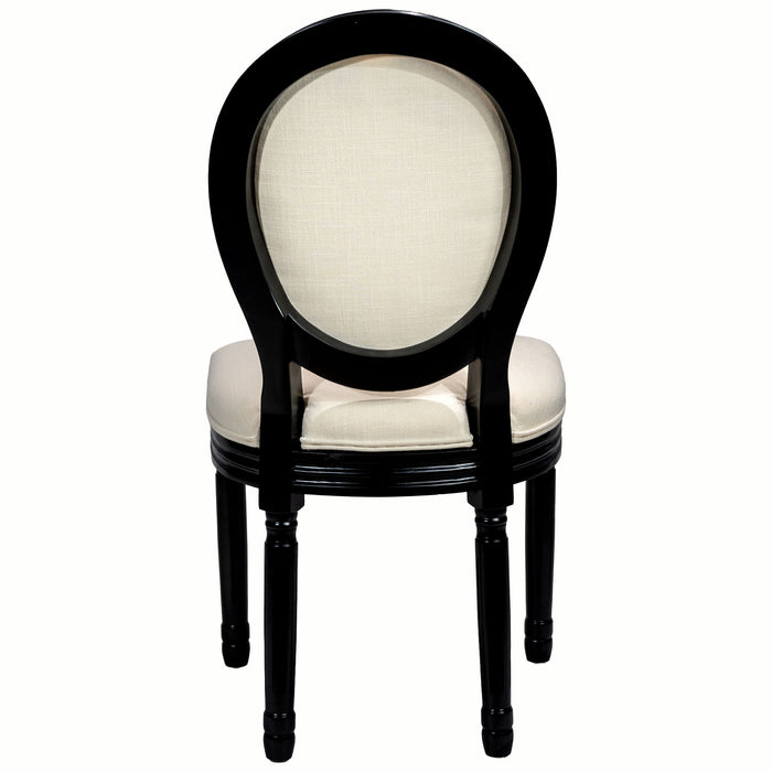 Upholstered & Round Back Dining Chairs (Set of 2)