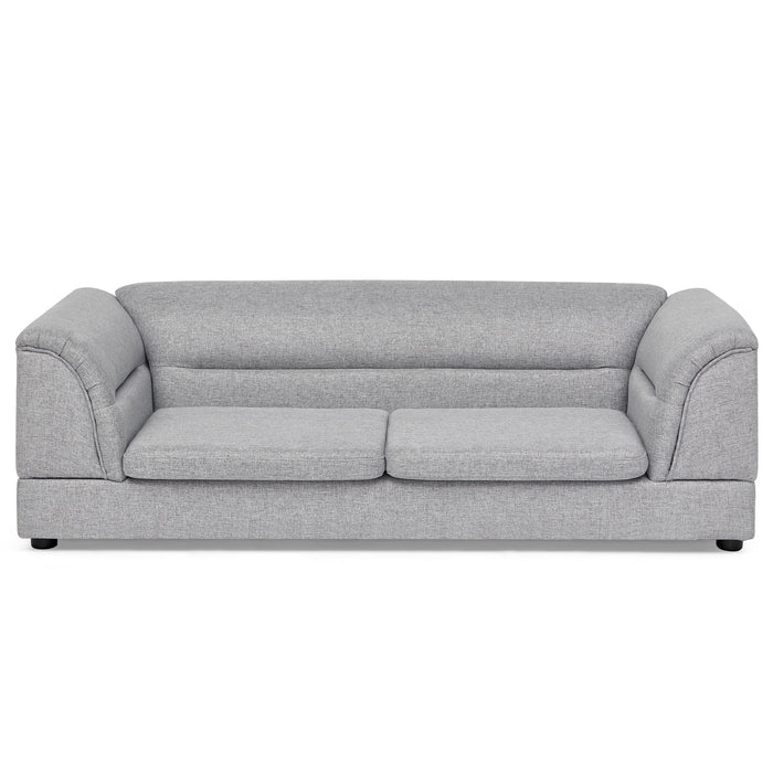 Oversized, Curved Armrest Rectangular Dog Sofa, For Large & Oversized Dogs - Light Gray