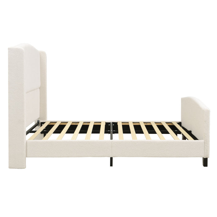 Platform Bed Frame With Tall Headboard And High Footboard
