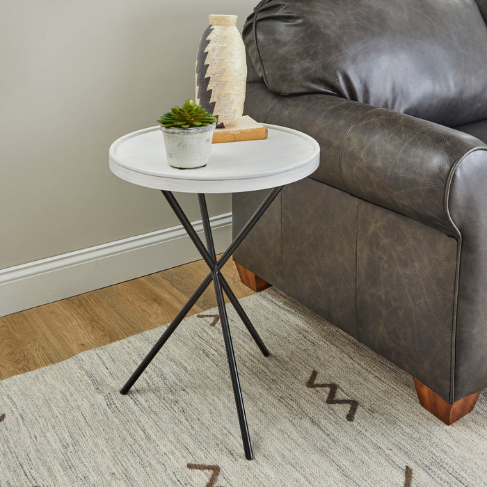 Melody - Round End Table - White