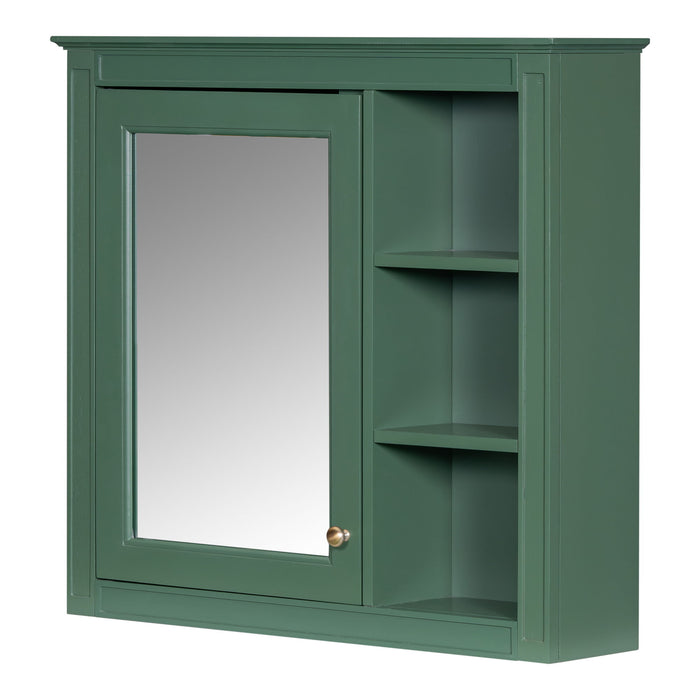 Wall Mounted Medicine Cabinet With Mirror And 3 Open Shelves