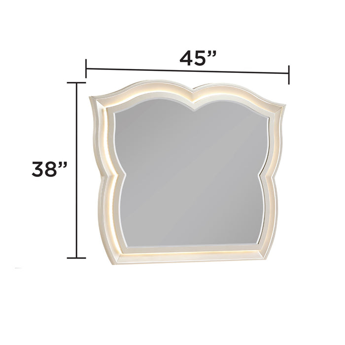 Flora - Framed Mirror With LED Lighting (Dresser Not Included) - Champagne