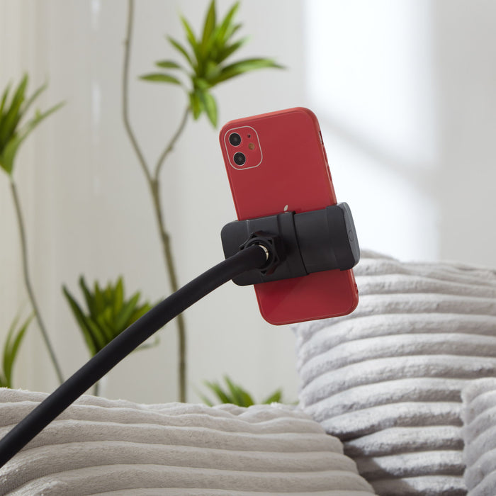 Swivel Accent Barrel Chair With Adjustable Phone Holder, 5 Pillows For Living Room