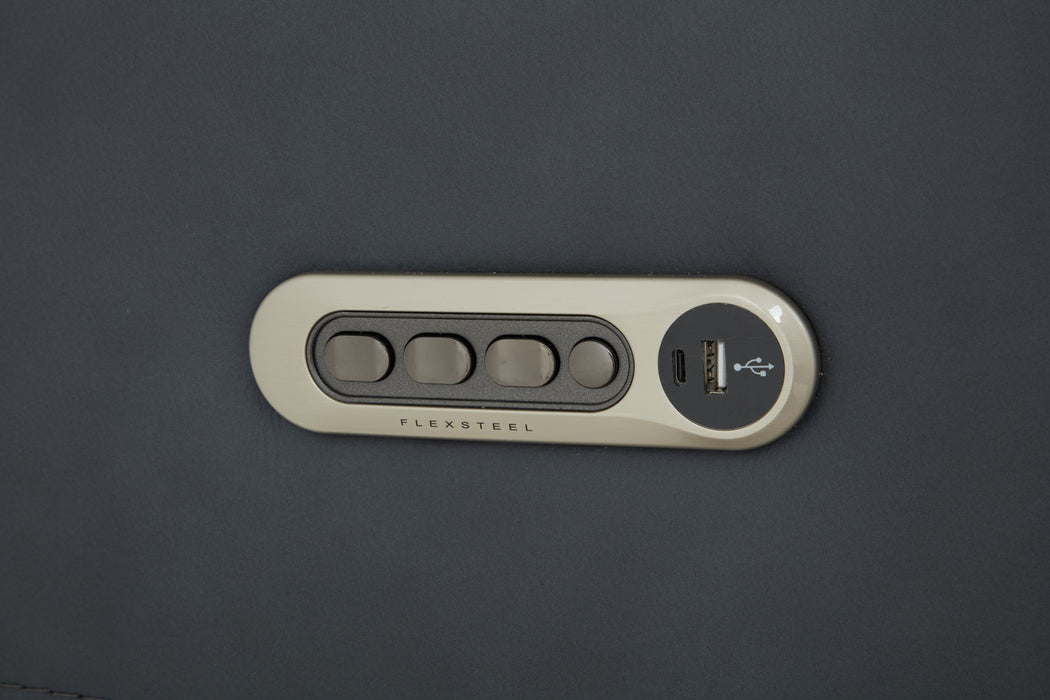 Warren - Power Reclining Sofa With Console, Power Headrest & Lumbar - Black