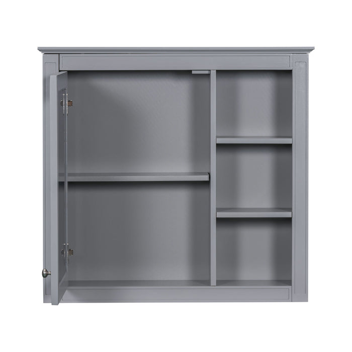 Wall Mounted Medicine Cabinet With Mirror And 3 Open Shelves