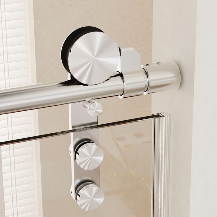 Frameless Single Sliding Shower Doors With Towel Rail & Handle