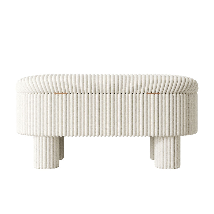 Storage Ottoman Upholstered Bench With Lift Top Storage For Bedroom