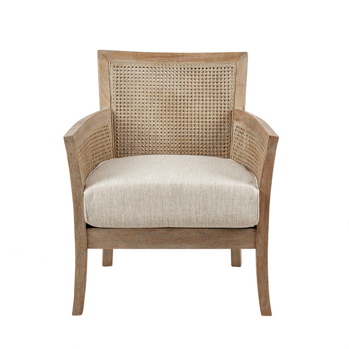 Cane Armchair With High Density Foam - Cream / Reclaimed Natural