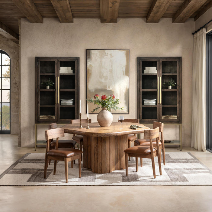 Alvaro - Leather Dining Chair (Set of 2) - Golden Wheat